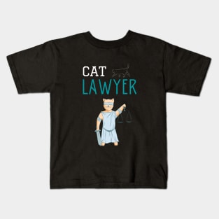 Cat lawyer illustration Kids T-Shirt